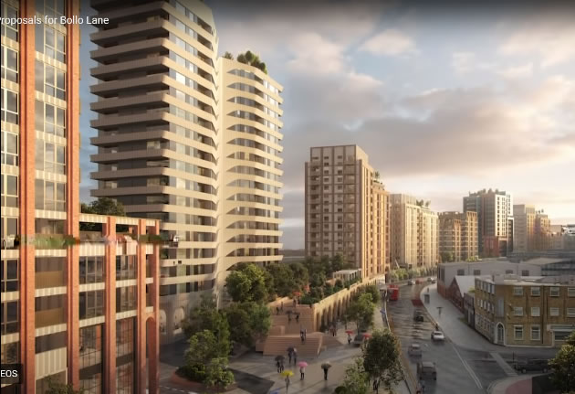 How Bollo Lane would look on completion of development