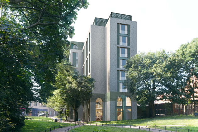 CGI of the planned building viewed from Woodlands Park. Picture: Grid Architects 