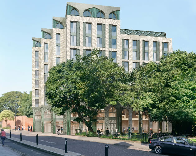 CGI of the planned building viewed from Crown Street