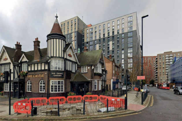 The former Castle pub to be demolished 