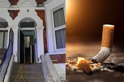 Larden Road House Fire Started by Cigarette 