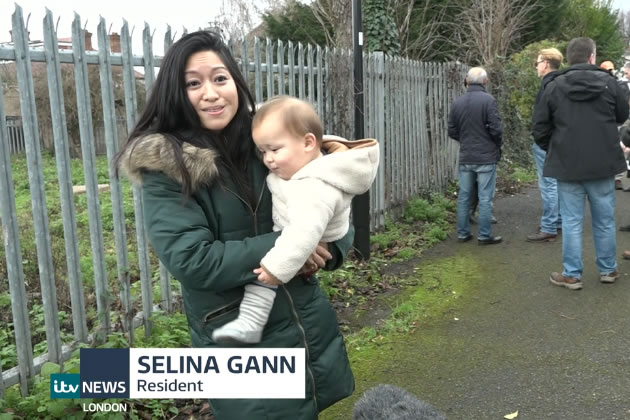 Residents opposed to the scheme were interviewed by ITV news 