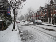 Goldsmith Avenue in the snow