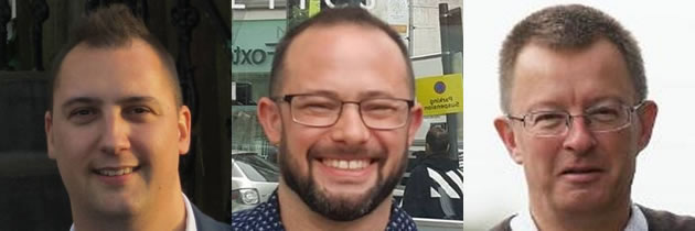 Southfield ward councillors: Gary Busuttil, opposition leader Gary Malcolm and Andrew Steed 