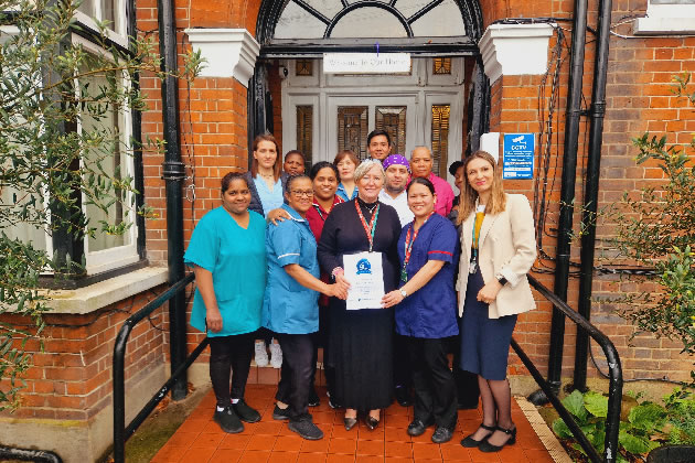 Staff in front of Torkington House