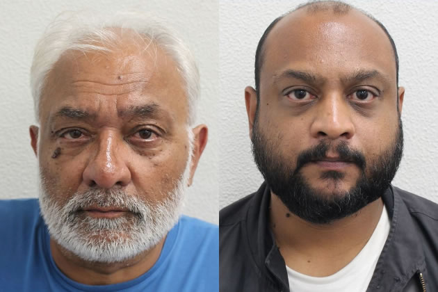Allen Valentine and his son Roshan. Picture: Met Police