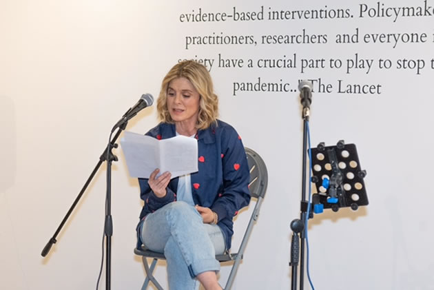 Emilia Fox gave a poetry reading 
