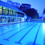 Park Club Pool in the evening