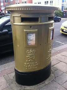 Gold Post Box