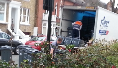 Delivery of wheelie bins