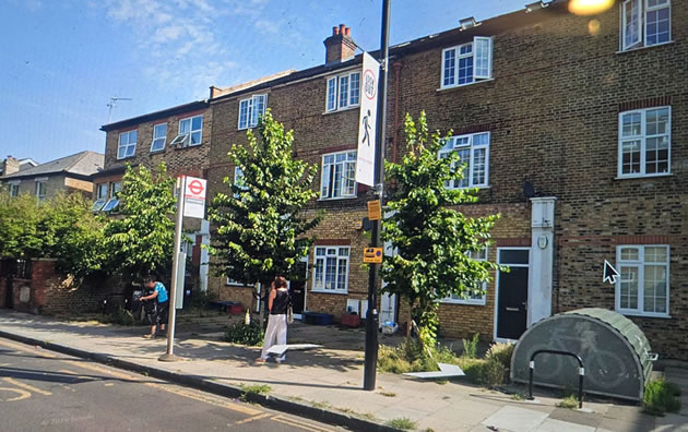 Bus stop with no bench 