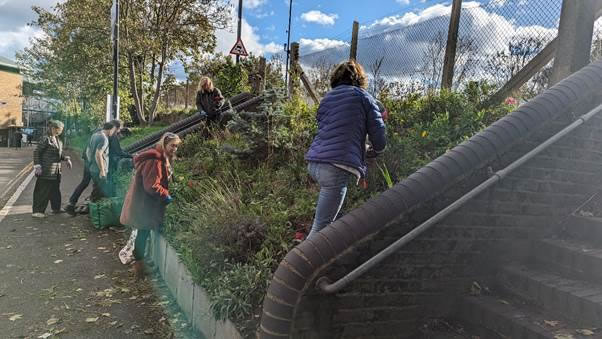 Community gardening at Brentford station