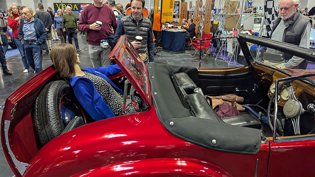 Female dummy in car boot 