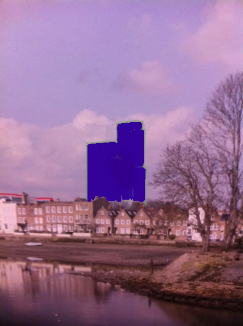 chiswick skyscraper from Strand on the Green