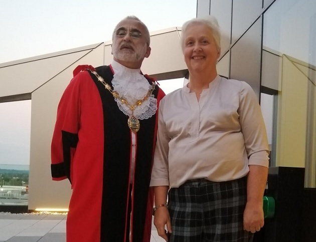 Karen Adams and Cllr Tony Louki