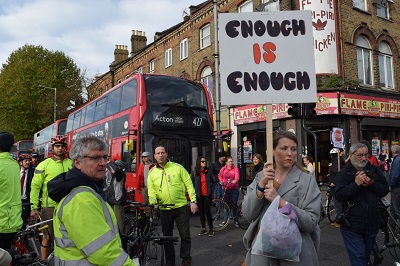 Cycle Protest Liz Jenner photos