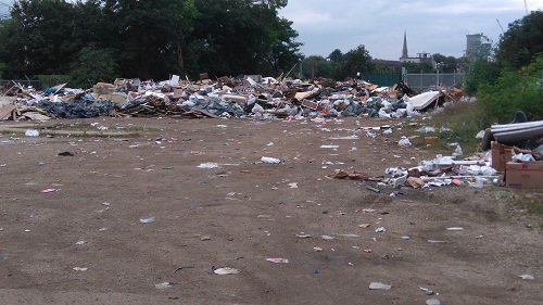 flytipping near Hanger Lane