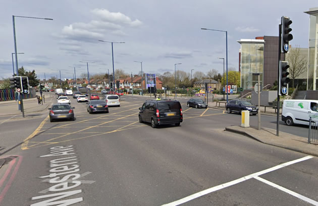 Horn Lane junction with A40 Western Avenue