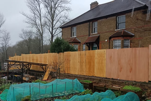 The hoardings at Horsenden Farm