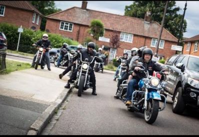 Motorbike cavalcade