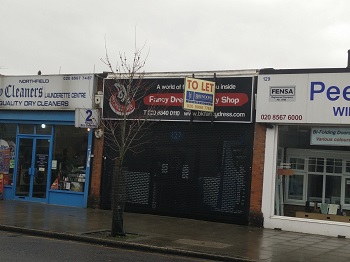 empty shops Northfield Avenue