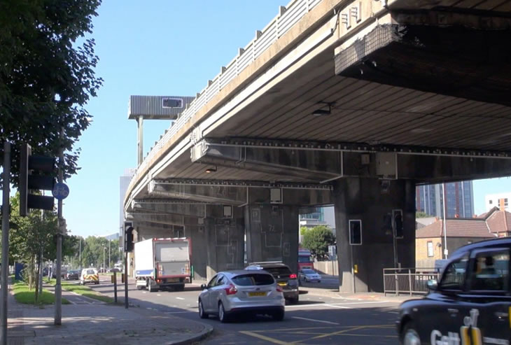 flyover of A4 near Brentford 