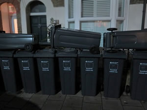 Wheelie Bin Protest Outside Hounslow Leader's Door