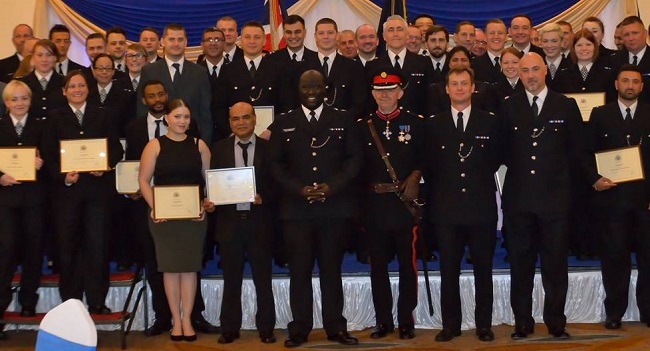 Police awards ceremony with Borough Commander