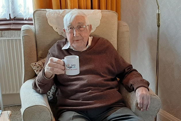 Age UK Ealing service user Charlie Hatfield, 96, from Greenford