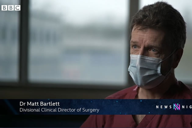 Dr Matt Bartlett on BBC Newsnight