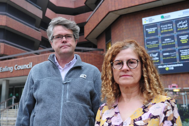 Ealing Lib Dems councillors Jon Ball and Connie Hersch 