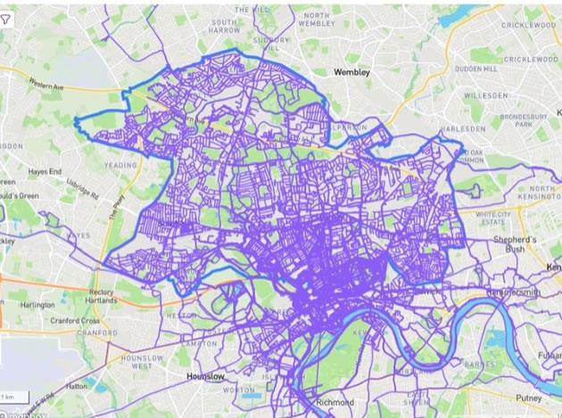 City Strides Mapping of the roads in Ealing
