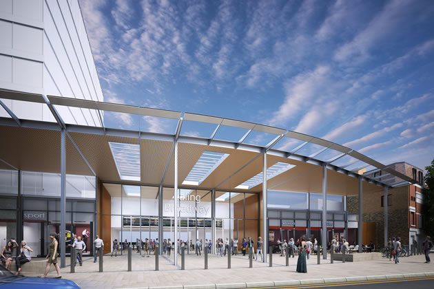 CGI of the station planned at Ealing Broadway