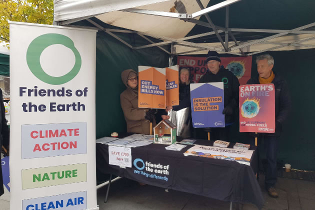 Ealing Friends of the Earth stall at Acton Market