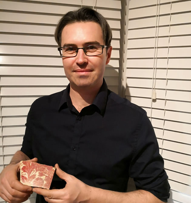 Jason Sandy with one of his finds