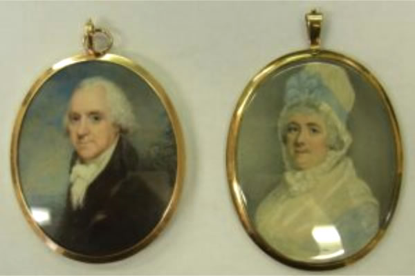 Miniatures of Joshua Kirby & his daughter Sarah Trimmer