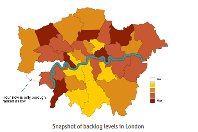 pothole maintenance backlog map