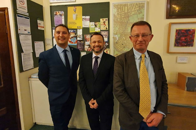 Councillors Gary Busuttil, Gary Malcolm and Andrew Steed